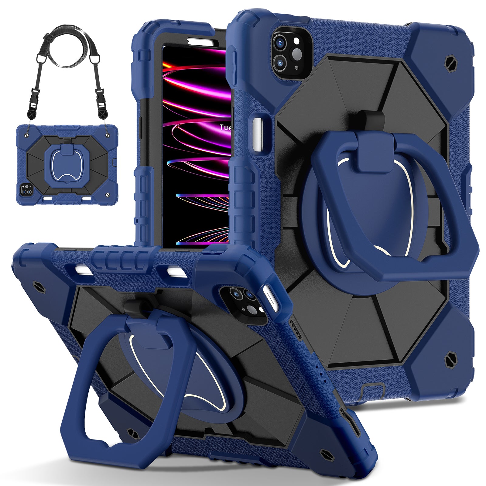 C3 for iPad Pro 11 (2020) / (2021) / (2022) / (2018) / Air (2022) / (2020) Tablet Case with Handle Kickstand C3 for iPad Pro 11 (2020) / (2021) / (2022) / (2018) / Air (2022) / (2020) Tablet Case with Handle Kickstand